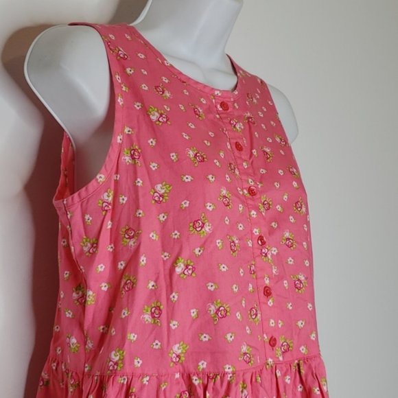LANDS' END Pink Floral Cottagecore Dress - Picture 5 of 8